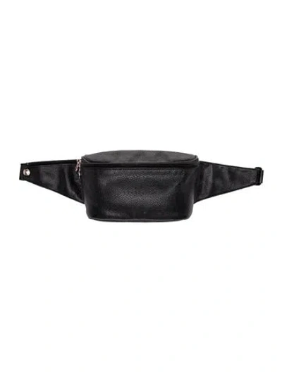 Pre-owned Longchamp Leather Belt Bag In Black