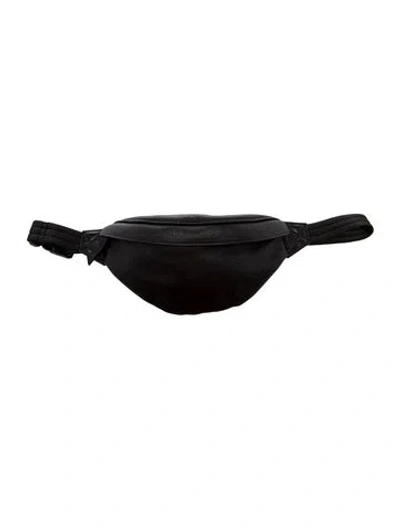 Pre-owned Longchamp Leather Belt Bag In Black