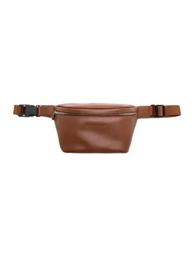Pre-owned Longchamp Leather Belt Bag In Brown