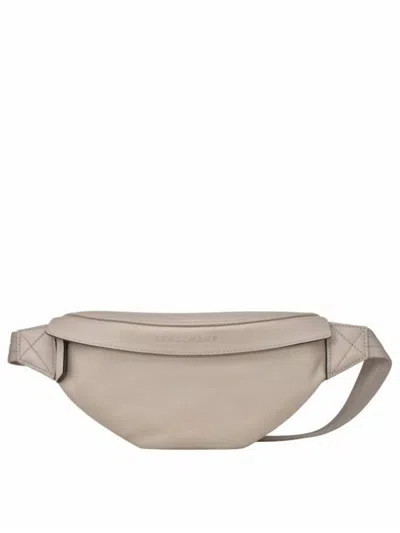Longchamp Leather Belt Bag In Clay In Grey