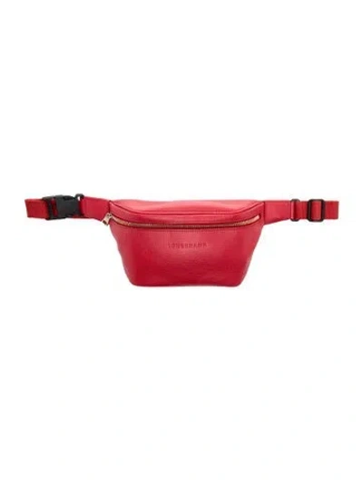 Pre-owned Longchamp Leather Belt Bag In Red
