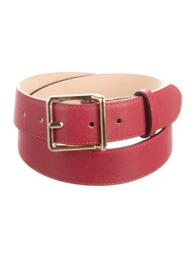 Pre-owned Longchamp Leather Belt In Black