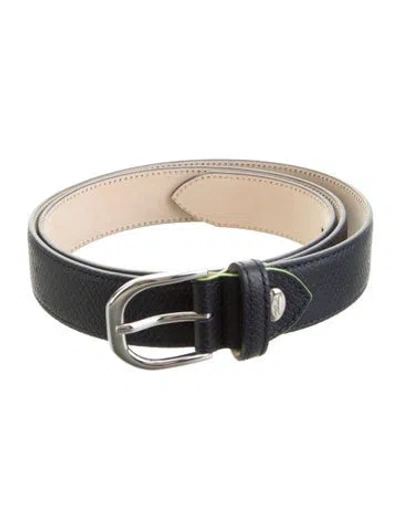 Pre-owned Longchamp Leather Belt In Blue