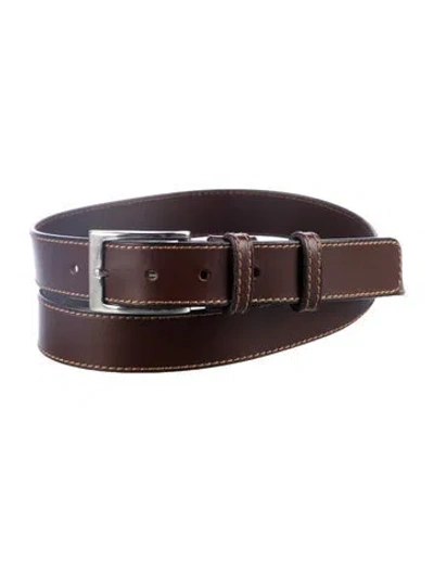 Pre-owned Longchamp Leather Belt In Brown