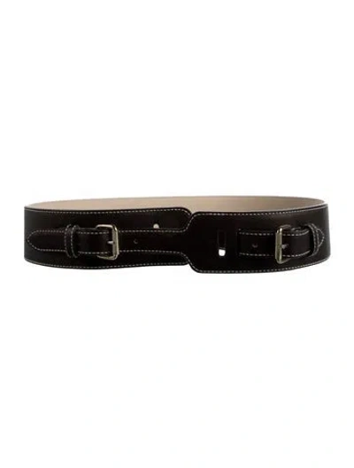 Pre-owned Longchamp Leather Belt In Brown