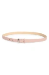 Longchamp Leather Belt In Pink