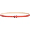 Longchamp Leather Belt In Red
