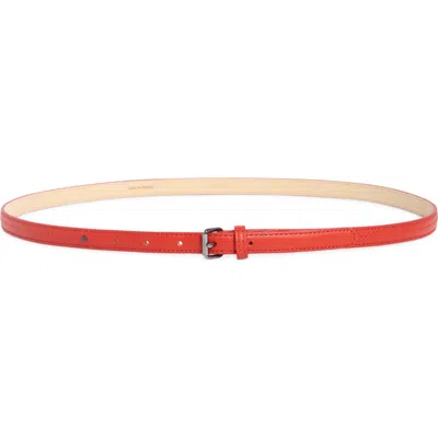 Longchamp Leather Belt In Red