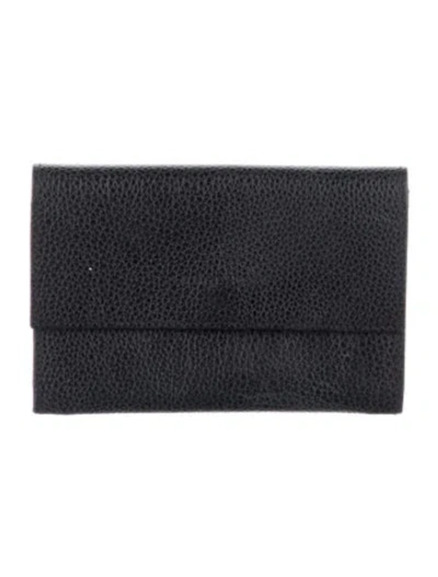 Pre-owned Longchamp Leather Bifold Wallet In Black