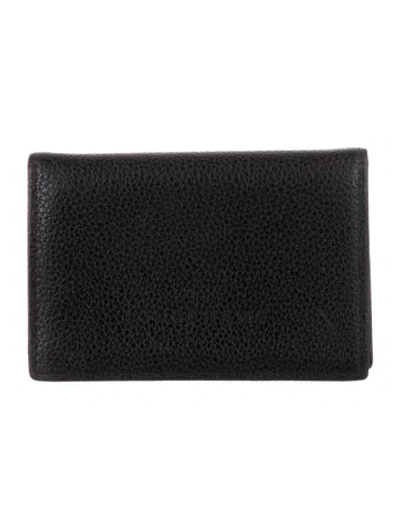 Pre-owned Longchamp Leather Bifold Wallet In Black