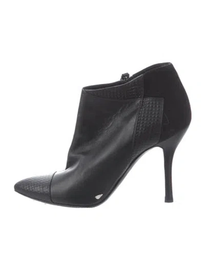 Pre-owned Longchamp Leather Boots In Black