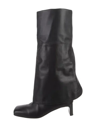Pre-owned Longchamp Leather Boots In Black