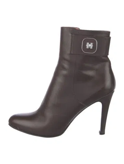 Pre-owned Longchamp Leather Boots In Brown