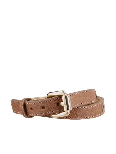 Longchamp Leather Bracelet In Brown