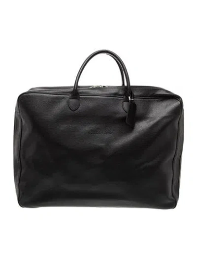 Pre-owned Longchamp Leather Briefcase In Black