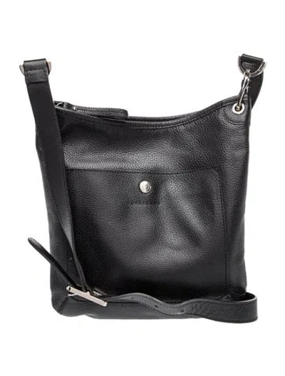 Pre-owned Longchamp Leather Bucket Bag In Black