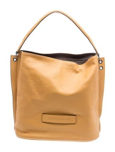 Pre-owned Longchamp Leather Bucket Bag In Brown