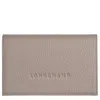 Longchamp Leather Card Holder In Neutral