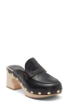 Longchamp Leather Clog In Black