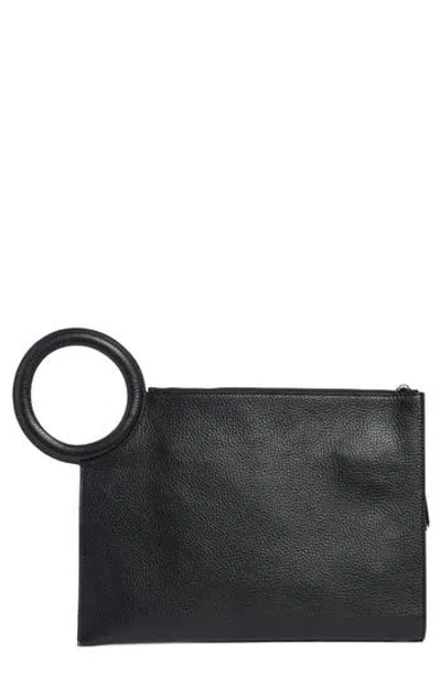 Longchamp Leather Clutch In Black