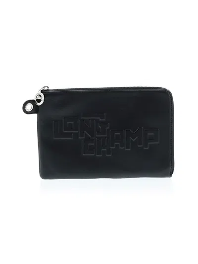 Pre-owned Longchamp Leather Clutch In Black
