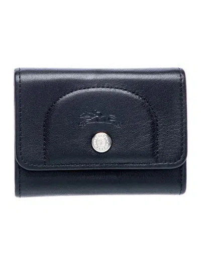 Pre-owned Longchamp Leather Clutch In Black