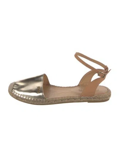 Pre-owned Longchamp Leather Colorblock Pattern Espadrilles