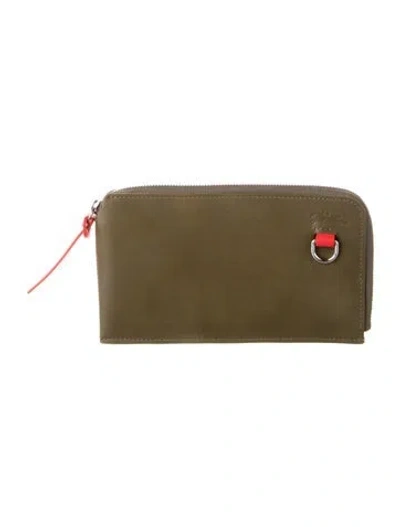 Pre-owned Longchamp Leather Continental Wallet In Green