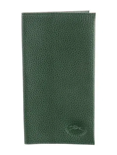 Pre-owned Longchamp Leather Continental Wallet In Green