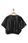 Longchamp Leather Crop Top In Multi