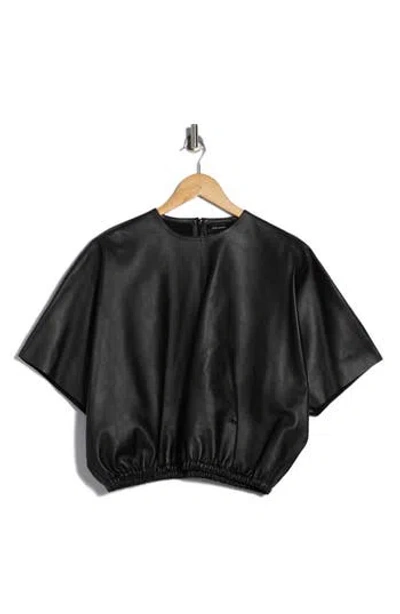 Longchamp Leather Crop Top In Multi
