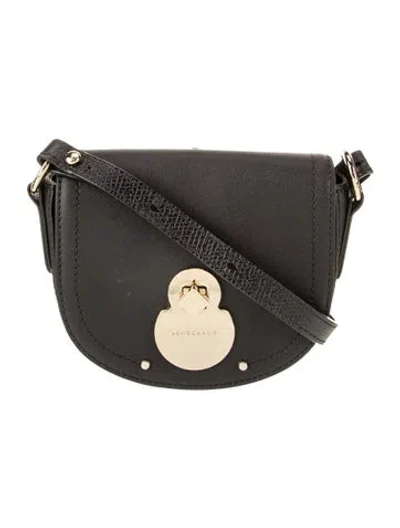 Pre-owned Longchamp Leather Crossbody Bag In Black