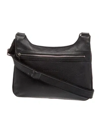 Pre-owned Longchamp Leather Crossbody Bag In Black