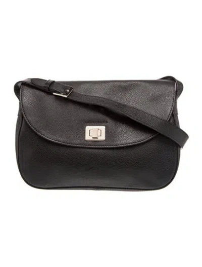 Pre-owned Longchamp Leather Crossbody Bag In Black