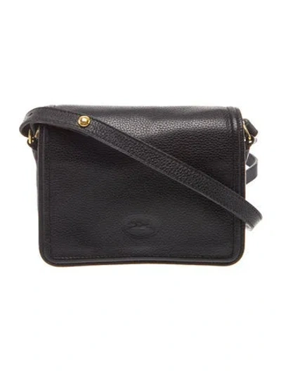 Pre-owned Longchamp Leather Crossbody Bag In Black