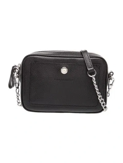 Pre-owned Longchamp Leather Crossbody Bag In Black