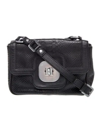 Pre-owned Longchamp Leather Crossbody Bag In Black