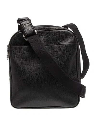 Pre-owned Longchamp Leather Crossbody Bag In Black