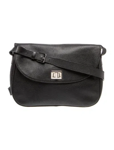 Pre-owned Longchamp Leather Crossbody Bag In Black