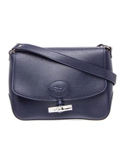 Pre-owned Longchamp Leather Crossbody Bag In Blue