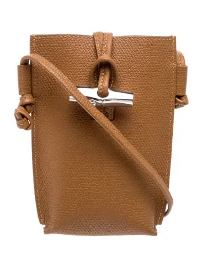 Pre-owned Longchamp Leather Crossbody Bag In Brown