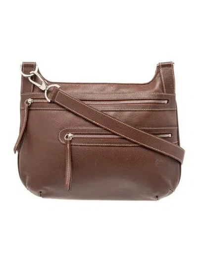 Pre-owned Longchamp Leather Crossbody Bag In Brown