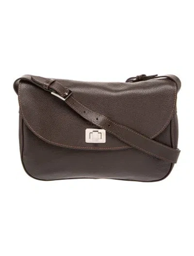 Pre-owned Longchamp Leather Crossbody Bag In Brown