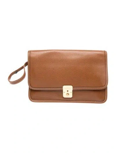 Pre-owned Longchamp Leather Crossbody Bag In Brown