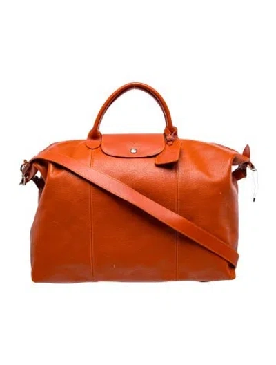 Pre-owned Longchamp Leather Crossbody Bag In Brown