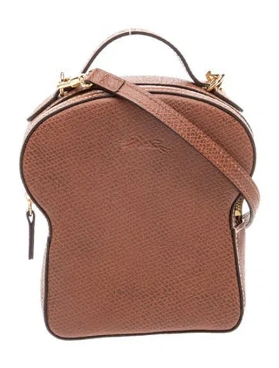 Pre-owned Longchamp Leather Crossbody Bag In Brown