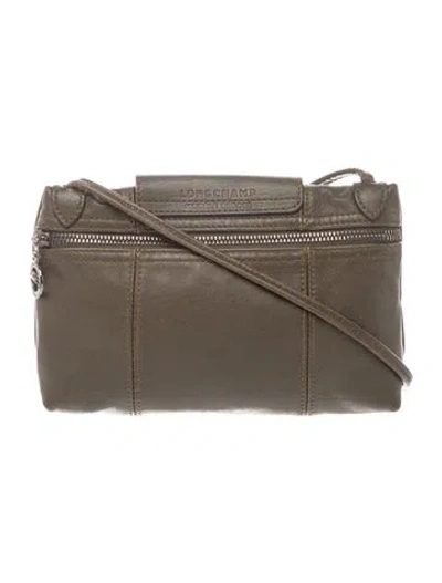 Pre-owned Longchamp Leather Crossbody Bag In Brown