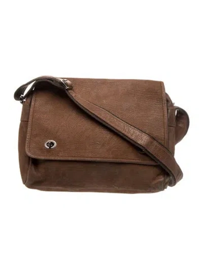 Pre-owned Longchamp Leather Crossbody Bag In Brown