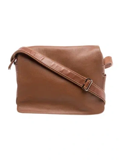 Pre-owned Longchamp Leather Crossbody Bag In Brown