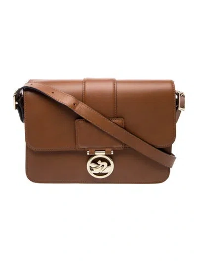 Pre-owned Longchamp Leather Crossbody Bag In Brown